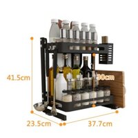 Giá kệ lắp ghép để gia vị nhà bếp kèm ống đũa và khay đựng dao thớt cho không gian nhà bếp sang trọng hiện đại