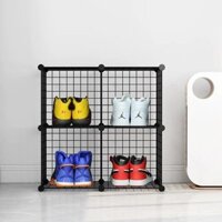 GIÁ KỆ LƯỚI GHÉP SẮT ĐA NĂNG 4 Ô SIZE 37x37cm/1 Ô.
