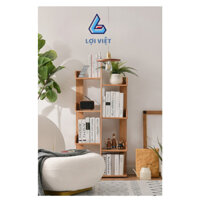 Giá kệ sách đứng hình cây xương rồng 3 4 tầng để đồ, sách vở bằng gỗ MDF cao cấp phủ melamin thương hiệu LỢI VIỆT - D34