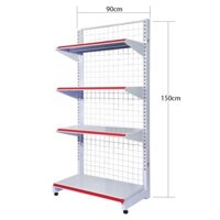 Giá Kệ Siêu Thị Đơn Ốp tường 1,5m x 0,9m