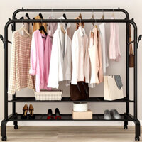 Giá kệ treo quần áo sắt 1 tầng , 2 tầng tiện lợi 2023