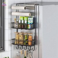 Giá kệ tủ lạnh JESJELIU Nhà bếp đa chức năng không lỗ