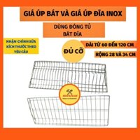 ♛✹♤Giá kệ úp bát đĩa tủ bếp inox đủ size rộng 28 và 34cm x (60cm-120cm)