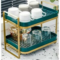 Giá kệ úp ly cốc 2 tầng cao cấp