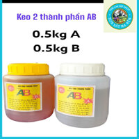 GIÁ KEO AB DÁN GỖ 2 THÀNH PHẦN EPOXY (0.5kg A:0.5kg B)