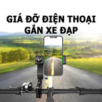 Giá Kẹp Điện Thoại Gắn Ghi Đông Xe Đạp Giá Đở Điện Thoại Xe Thể Thao Treo Lắp Tay Lái Xe Máy Điện - Có Đèn LED