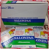 (Giá Không Tưởng) Bộ 10 hộp sản phẩm Cao dán Salonpas giảm đau - Hộp 12 miếng (6,5 x 4,2 cm)