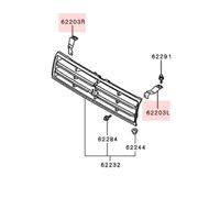 Giá lắp lưới che két nước (Bracket radiator grille)  Pajero V33 V43 V45 MR300935 MR300936