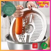 🔥Giá lẻ như giá sỉ🔥 BỘ THAU RỔ BÀO RAU CỦ INOX 304 KHÔNG RỈ 3 MÓN