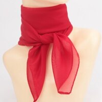 Giả Lụa Nhỏ Vuông Khăn Nữ Màu Trơn Hàn Quốc Yếm Mỏng Voan Khăn Vuông Trang Trí Khăn Khiêu Vũ Khăn Lụa Khăn