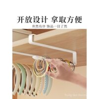 Giá lưu trữ băng đô dưới tủ, giá treo vòng cổ không cần khoan, giá treo phụ kiện tóc cho trẻ em, giá treo lưu trữ dây buộc tóc.
