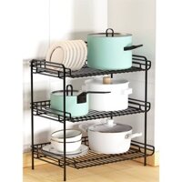 Giá lưu trữ dụng cụ nhà bếp, tủ xếp tầng, giá dưới bồn rửa, tổ chức nhỏ, tủ nồi nhiều tầng