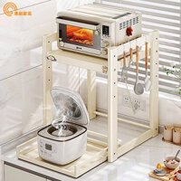 Giá lưu trữ nồi cơm điện, giá bếp, giá lò vi sóng, giá đa chức năng cho nồi chiên không khí, giá lưu trữ hai tầng kéo ra