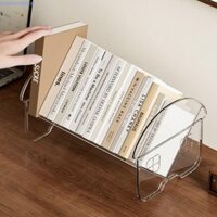 Giá lưu trữ thư mục RADIANTBEAM, Giá sách để bàn ổn định trong suốt / đen, Kệ văn phòng phẩm bằng nhựa tiết kiệm không gian dung tích lớn bền bỉ dành cho sinh viên