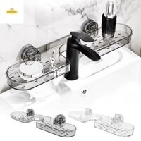 Giá lưu trữ vòi JEWELRYBOXSS, Hộp đựng vòi đa năng, Thiết thực Không cần khoan treo tường Dung tích lớn Kệ rửa phòng tắm Nhà vệ sinh