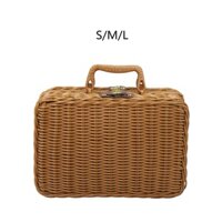 Giả Mây Giỏ Đựng Đồ Vali Cầm Tay Di Động Đựng Mỹ Phẩm Hộp Bảo Quản Hộp Đựng Trang Điểm Cho Du Lịch