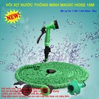 Gia May Rua Xe Mini Vòi Xịt Nước Giãn Nở Thông Minh Magic Hose Cao Cấp Dài 15M Dây Bơm Nước Co Giãn Tưới Cây Rửa Xe Xịt Rửa Sân Vườn Đa Năng - Bh Uy Tín 1 Đổi 1 Bởi New - Sky Mẫu 165 [bonus]