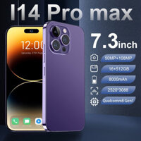 Giá Mới 100% I14 Pro Max 16G+512GB 7.3 Inch Android Hỗ Trợ Bluetooth 2SIM Pin 6800mAh