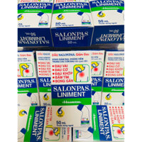 Giá nguyên hộp - 10 chai Lăn Salonpas liniment 50ml -  Hisamitsu - Mẫu mới