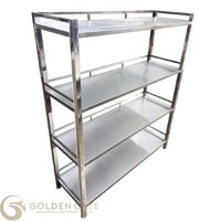 Giá phẳng inox 4 tầng