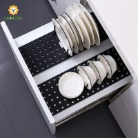 Giá phơi bát đĩa LABAICAI Chất liệu ABS cho hộp đựng thực phẩm, dụng cụ nấu ăn, khay sắp xếp ngăn kéo bằng kính thiên văn