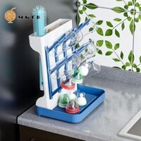 Giá phơi bình sữa cho bé MKEB, Giá đỡ lưu trữ di động đứng dọc, Giá đỡ máy sấy có thể tháo rời Tiết kiệm không gian bằng nhựa Kính sấy đứng Làm sạch chai