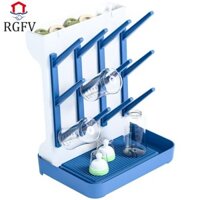 Giá phơi bình sữa cho bé RGFV, Dụng cụ sắp xếp lưu trữ di động đứng dọc, Tiết kiệm không gian đa năng có thể tháo rời Tiết kiệm không gian bằng nhựa Giá đỡ cốc