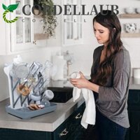 Giá phơi bình sữa cho bé CORDELLAUB, Hộp đựng đồ có thể tháo rời di động, Giá đỡ máy sấy dung tích lớn bằng nhựa tiết kiệm không gian Giá phơi kính Phụ kiện bình sữa cho bé