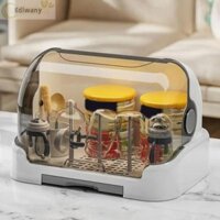 Giá phơi bình sữa cho bé EDIWANY, Khay đựng nước có thể tháo rời bằng nhựa Hộp đựng bình sữa cho bé, có nắp đậy Giá đựng bình sữa cho bé Quà tặng