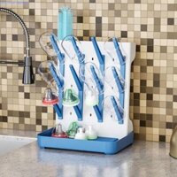 Giá phơi bình sữa cho bé RADIANTBEAM, Bộ sắp xếp lưu trữ đứng dọc di động, Giá đỡ máy sấy Tiết kiệm không gian Dung tích lớn Đế phơi kính chắc chắn Các bộ phận cốc