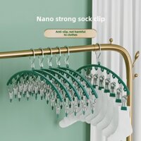 Giá Phơi Đa Trượt Hộ Gia Đình Đa Năng Chống Gió Quần Lót Trẻ Em Nhúng Thép Không Gỉ Sấy Tất Móc