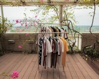 GIÁ PHƠI ĐỒ 2 NHÁNH NGẮN TẶNG 10 MÓC ÁO KÉP NHỰA CAO CẤP DUY LỢI