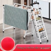 Giá Phơi Thang Gấp Gia Đình Chống Thấm Nước Dày Mới Sử Dụng Kép Không Cần Lắp Đặt Gấp Sử Dụng Đất Chống Trượt GGWO