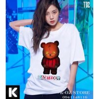 "GIÁ RẺ" áo thun GẤU TEDDY tay lỡ TD2 OVERSIZE UNISEX (2 Màu ĐEN-TRẮNG) " SIÊU HOT"
