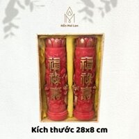 [GIÁ RẺ BÁT NGỜ] [HÀNG CÓ SẴN] Cặp Nến Rồng Thờ Cúng Kích Thước 28 x 8 cm