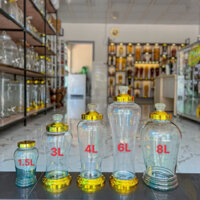 [GIÁ RẺ] Bình thủy tinh ngâm rượu 1.5L 3L 4L 6L 8L