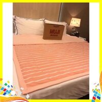 [Giá Rẻ] Chăn Đũi Muji Kẻ To 2m x 2.3m Dày Dặn - Siêu Đẹp - Hàng Loại 1 - Có Túi Đựng Đi Kèm Chất Lượng