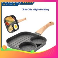 GIÁ RẺ Chảo chống dính 3 ngăn, 4 ngăn nấu được bếp từ