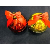 [Giá rẻ dọn kho] Nến thơm, nến trang trí quả châu vàng đỏ (sáp cọ, bấc sợi)