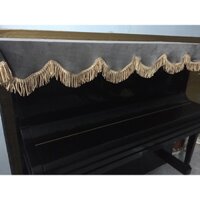 ⚡[GIÁ RẺ HÀNG CHẤT LƯỢNG]⚡KHĂN PHỦ ĐÀN PIANO CƠ NHUNG MÀU XÁM TRẮNG