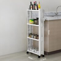 [GIÁ RẺ] Kệ hẹp di động 4 tầng có bánh xe di chuyển