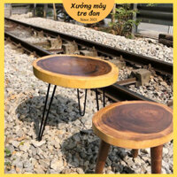 (Giá rẻ nhất) Bàn gỗ me tây nguyên tấm, Bàn Cafe vỉa hè