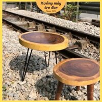 (Giá rẻ nhất) Bàn gỗ me tây nguyên tấm, Bàn Cafe vỉa hè