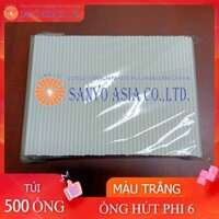[GIÁ RẺ NHẤT] COMBO 500 Ống hút giấy cao cấp - Premium white paper straws Combo 500 pcs - Phi 6