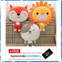 [GIÁ RẺ NHẤT] Gối mền sư tử LEO 3 trong 1, gấu mền cáo, mèo nỉ nhung cực mịn bộ chăn gối văn phòng, gấu bông kèm mền