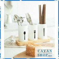 [GIÁ RẺ NHẤT] Ống đựng đũa, muỗng, nĩa bằng nhựa, có khay chống trượt siêu tiện lợi, Hộp đựng đũa GD341-Ongdua-3lo