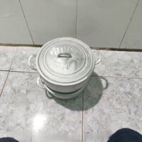 (giá rẻ) Nồi Gang đúc bằng thủ công số 14 đường kính 23,5cm chưa mài trà