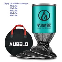 [Giá rẻ] Rọng đựng cá Alibelo xanh ngọc khung kim loại mắt lưới nhỏ siêu bền, Rộng đựng cá khung kim loại