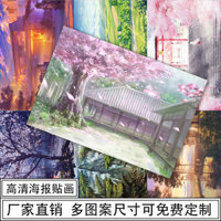 Giá Rẻ Seckill Hai Chiều Anime Poster Phong Cảnh Dán Tường Đẹp Tự Chữa Lành Quá Khổ Giấy Dán Tường Phòng Ngủ Tự Thêm