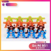 Gía rẻ số 1 - Bộ 16 con khỉ xếp chồng đồ chơi bằng gỗ